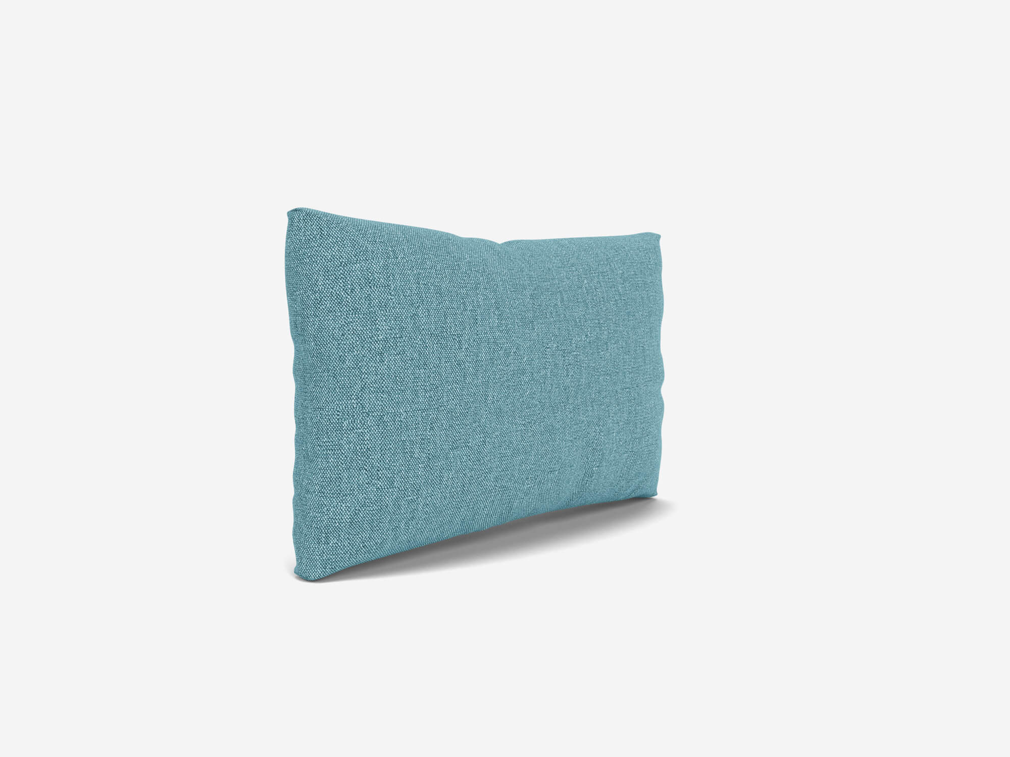 Blue accent pillow corner view