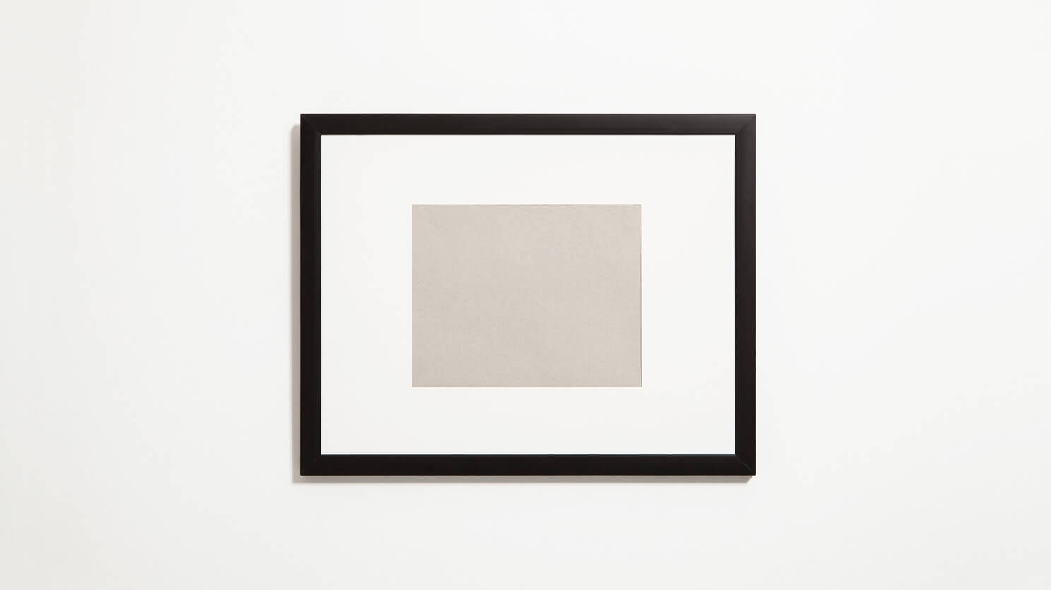 Front view of black edged picture frame