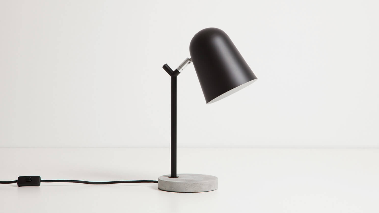 Side view of the Minor Table Lamp in black