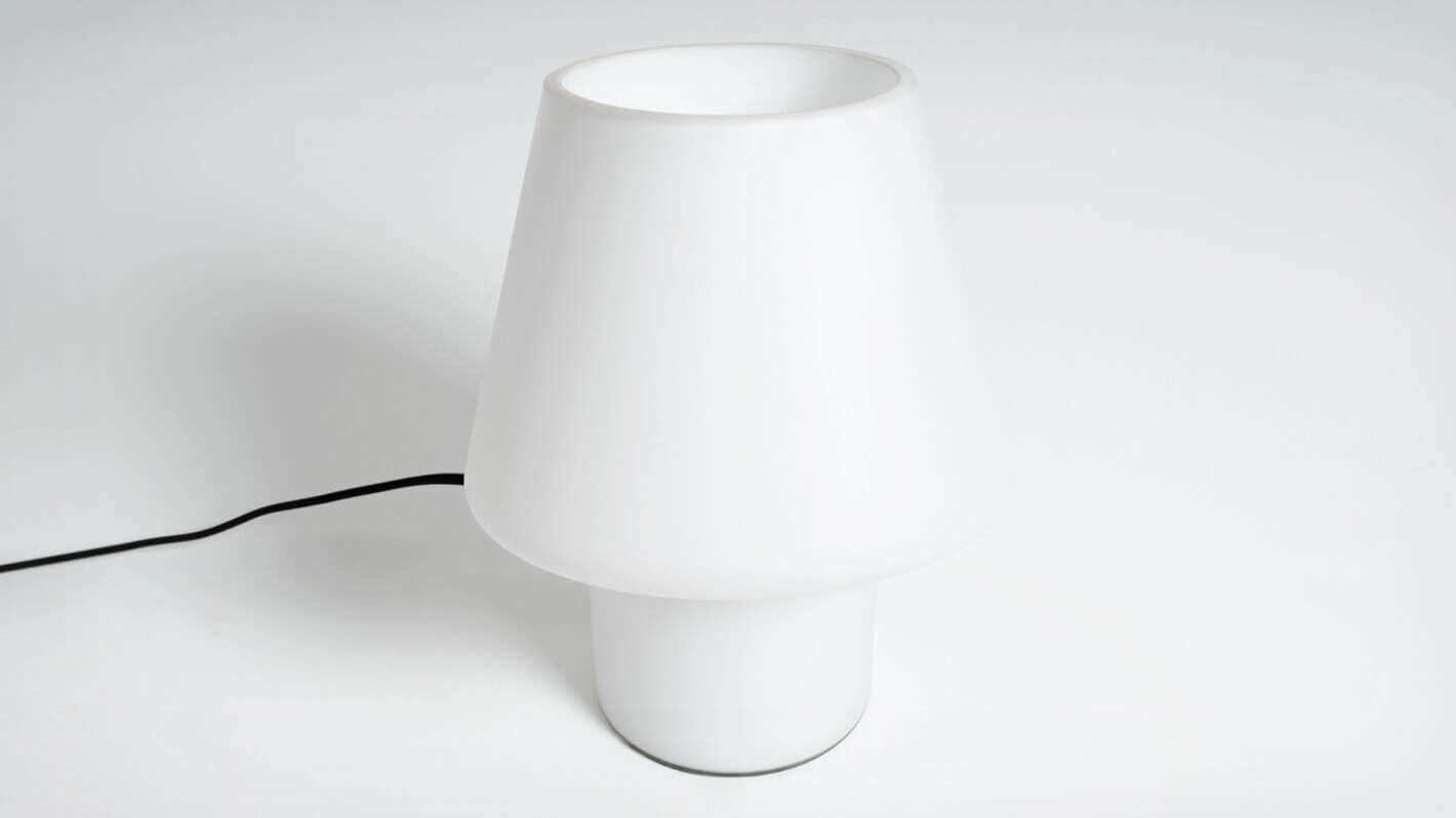 Top view of the large Pinkie unique bedside table lamp