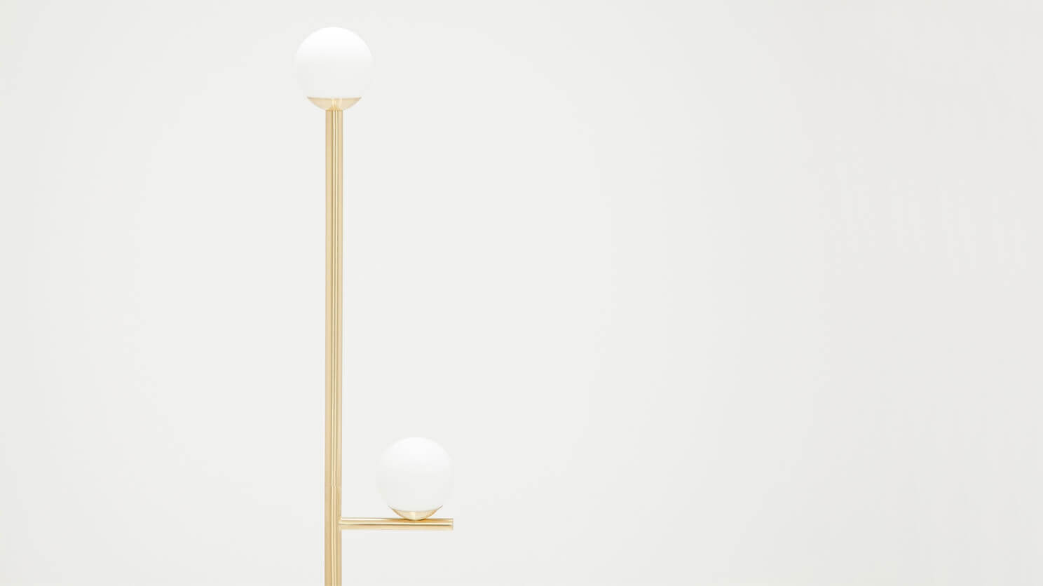 sphere and stem floor lamp
