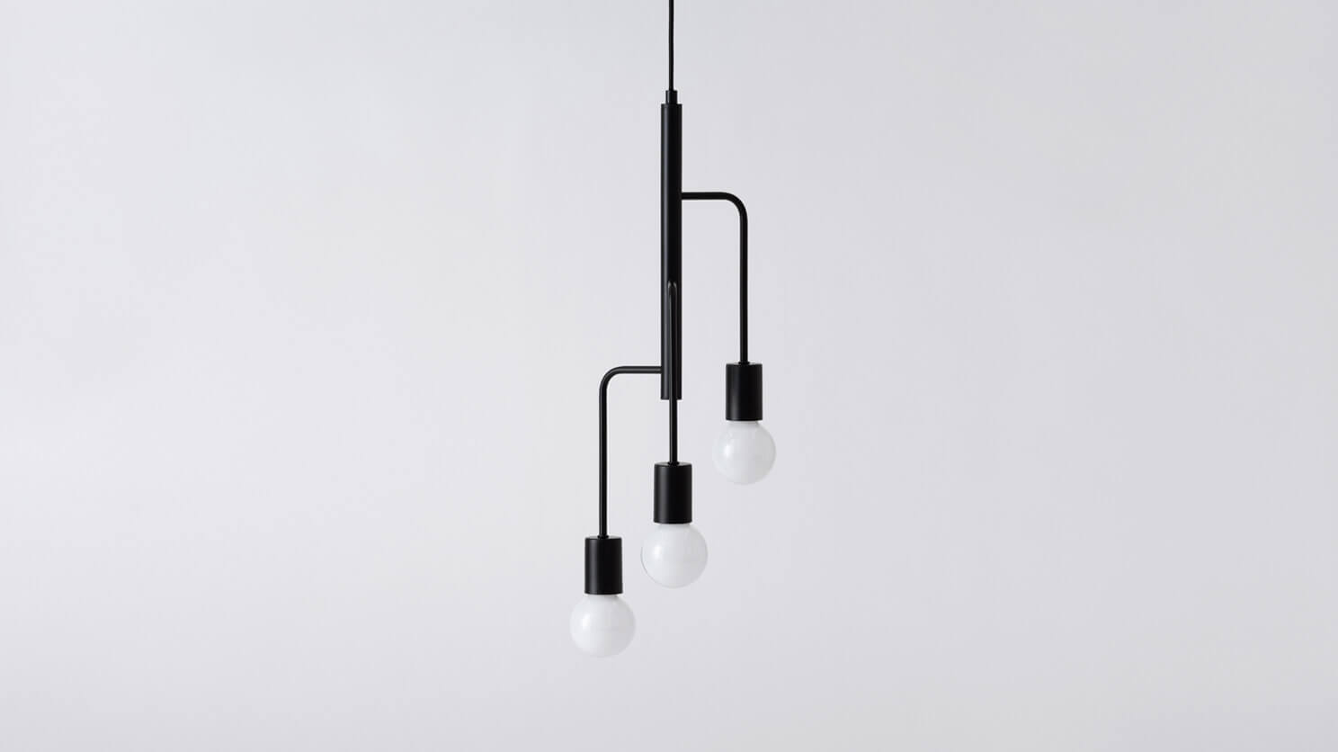 The Metro modern chandelier in black 