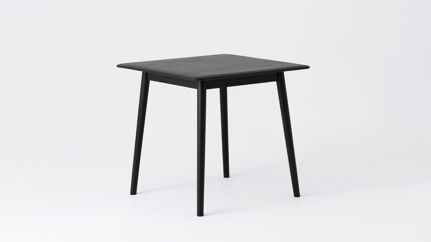 Angled view of the Kacia Dinette Table in black