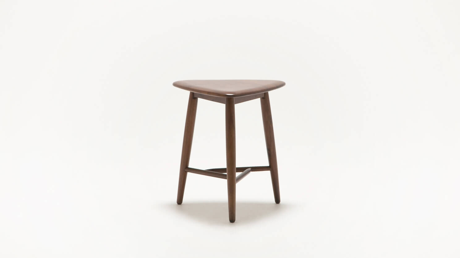 Side view of the Kacia modern end table in java