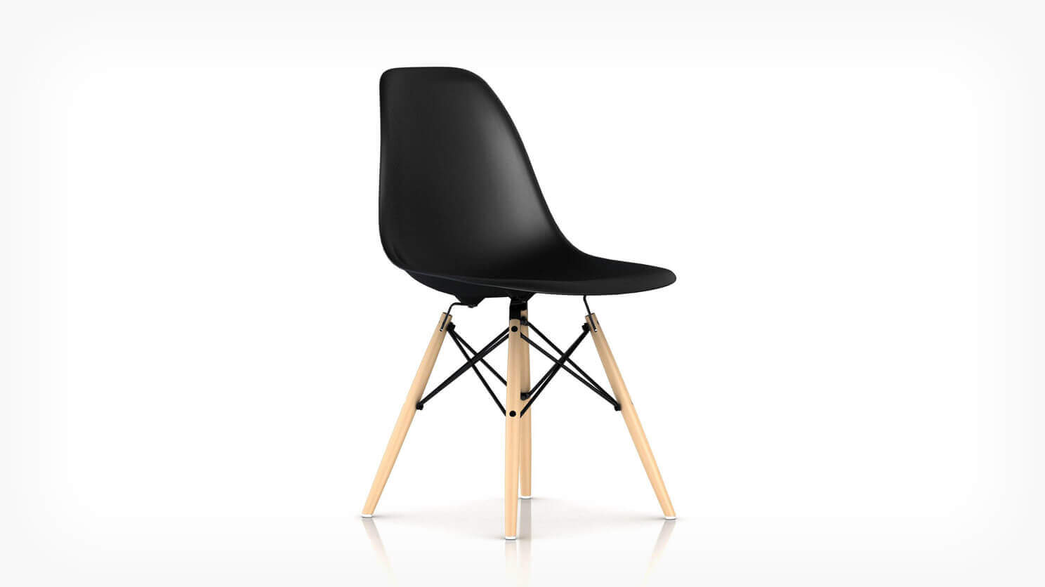 Eames Molded Plastic Side Chair Dowel Base White Ash Eames Molded Plastic Side Chair Dowel Base White Ash