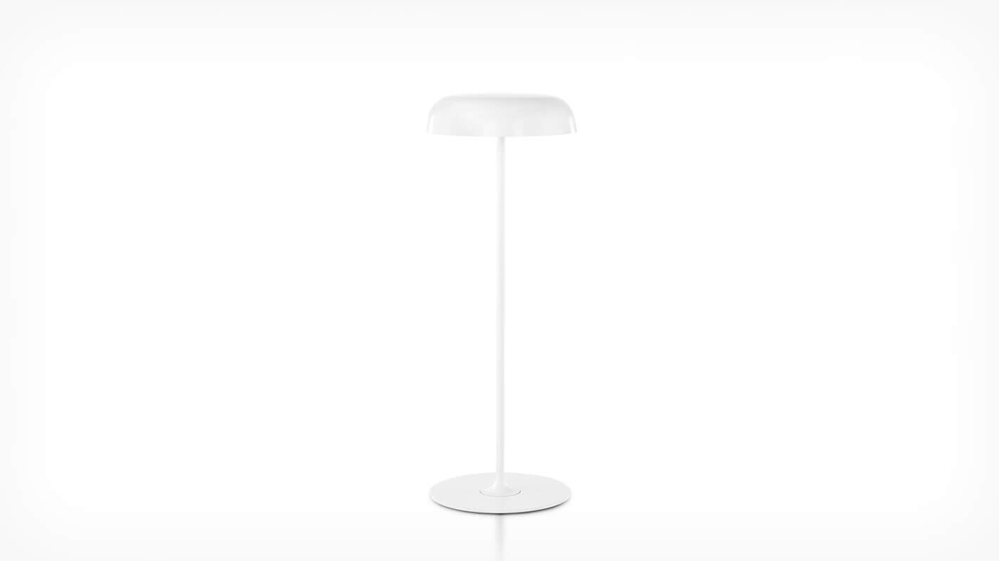 Front view of white Ode Freestanding Floor Lamp - 43"