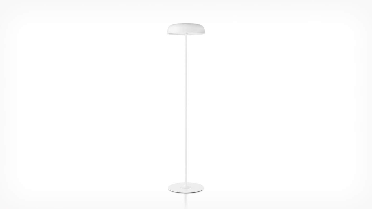 Front view of white Ode Freestanding Floor Lamp - 68"