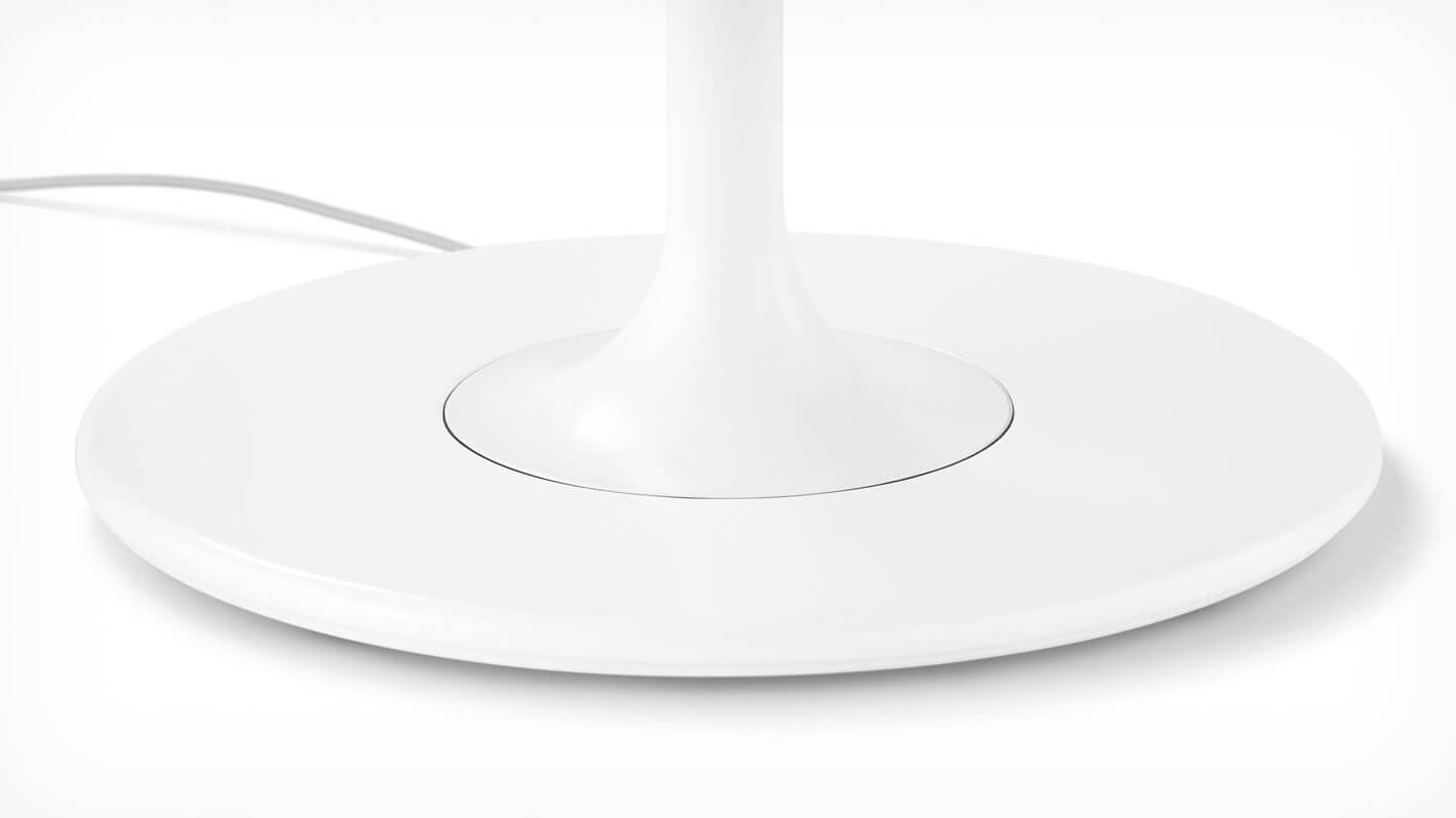 Bottom detail view of white Ode Freestanding Floor Lamp - 68"