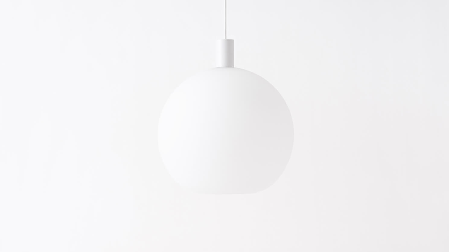 The Wellington large glass shade modern pendant lamp in white
