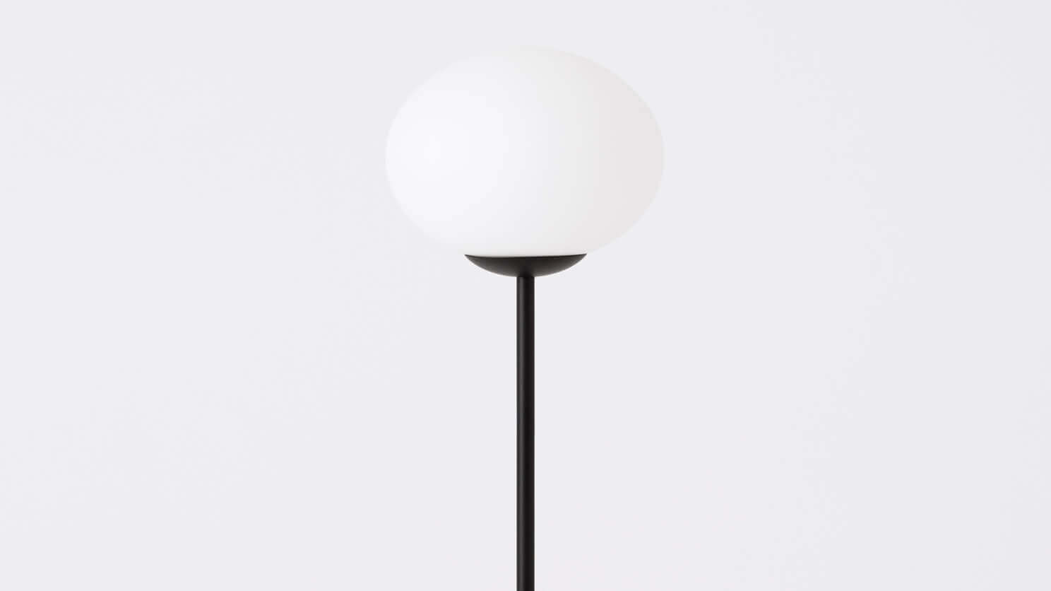 Detail view of the Grove Opal living room floor lamp in black
