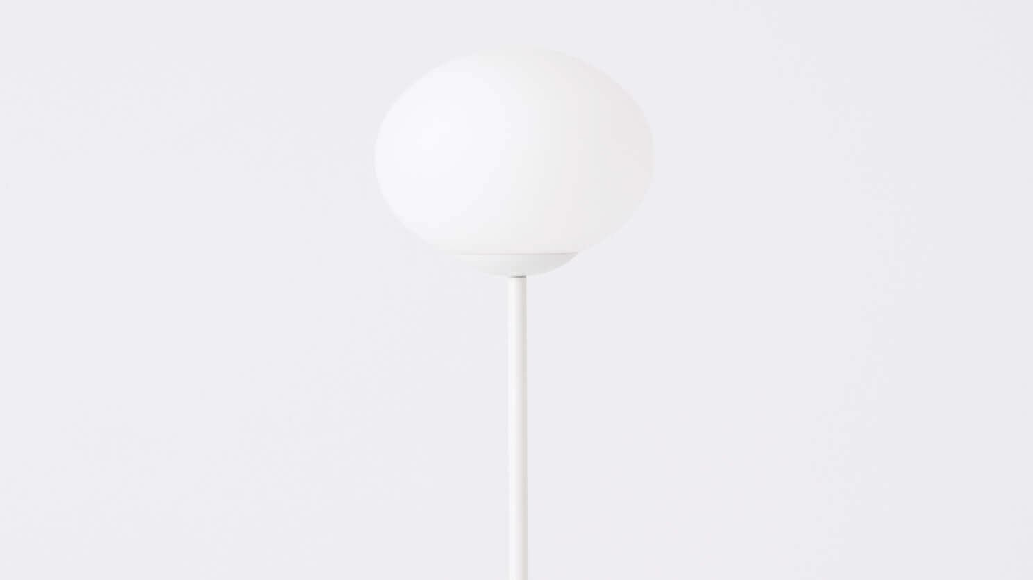 Detail view of the Grove Opal living room floor lamp in white