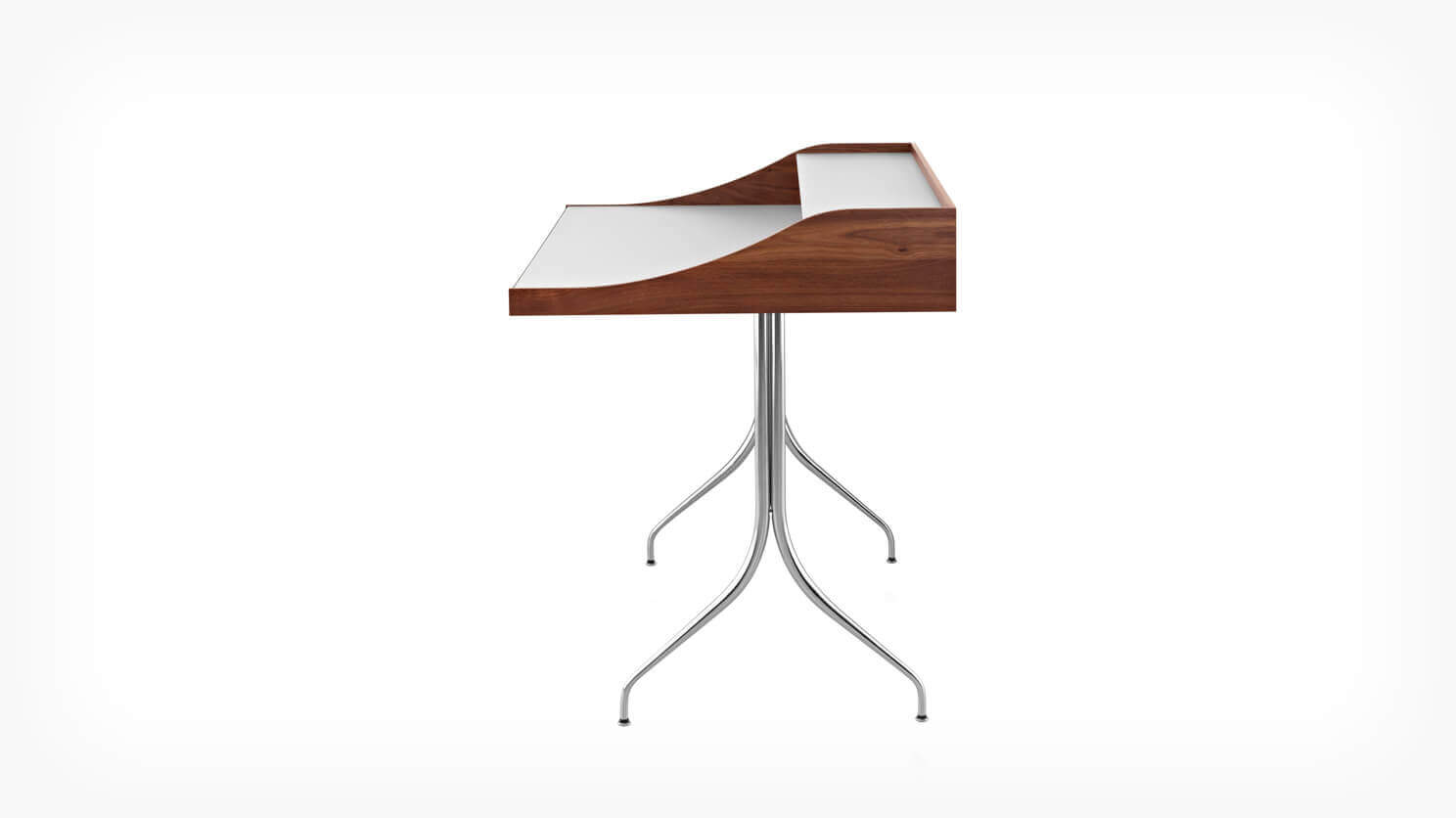 Side view of Herman Miller Nelson swag leg desk