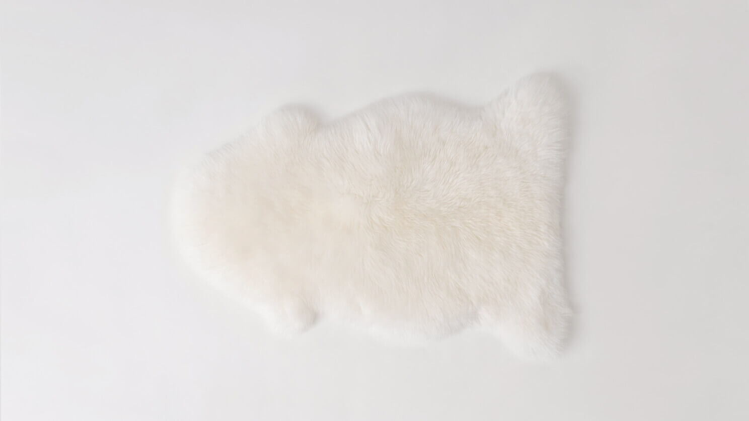 Overhead view of the New Zealand sheepskin rug