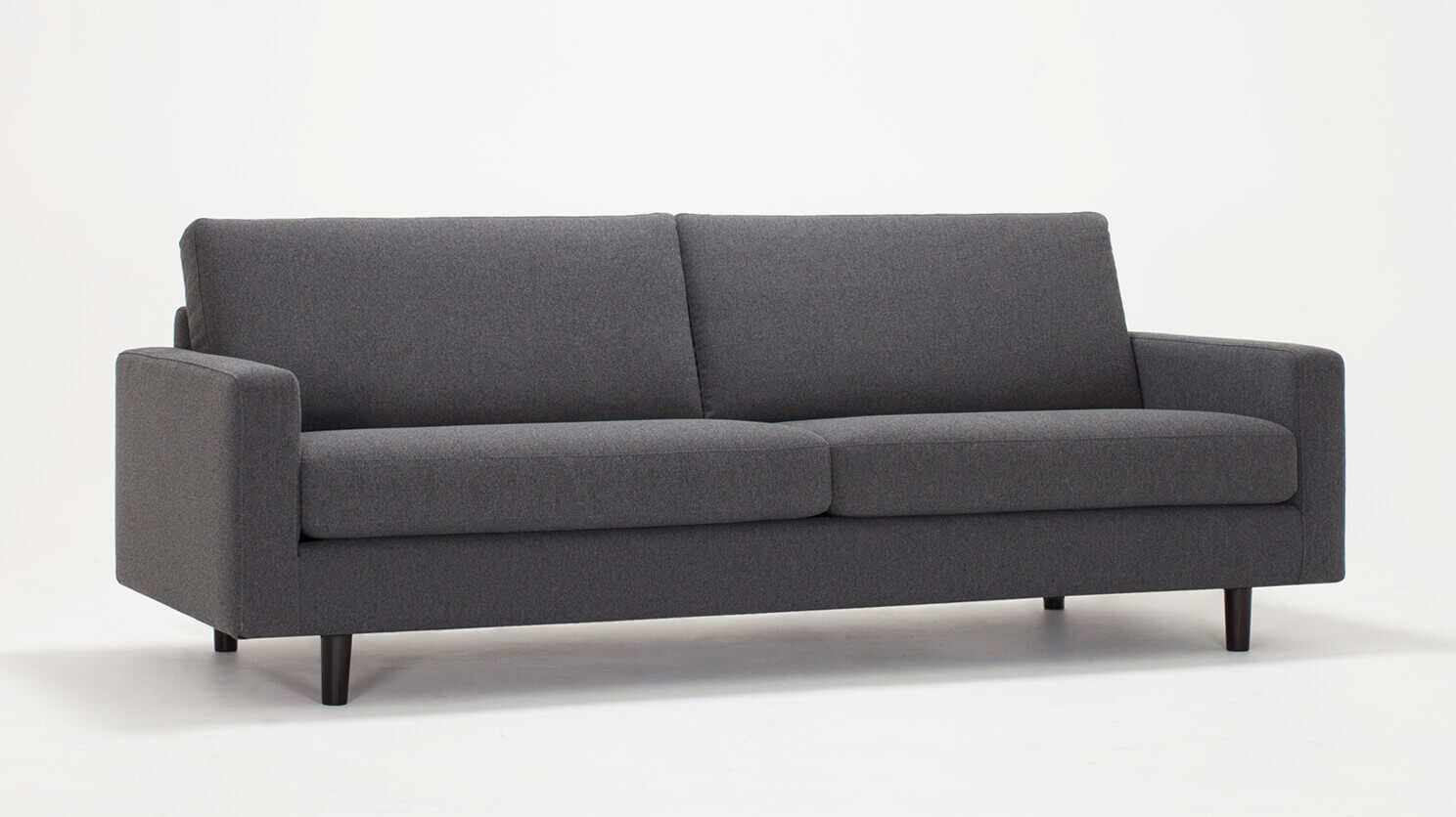 Custom Oskar Mid Century Modern Fabric or Leather Sofa | EQ3