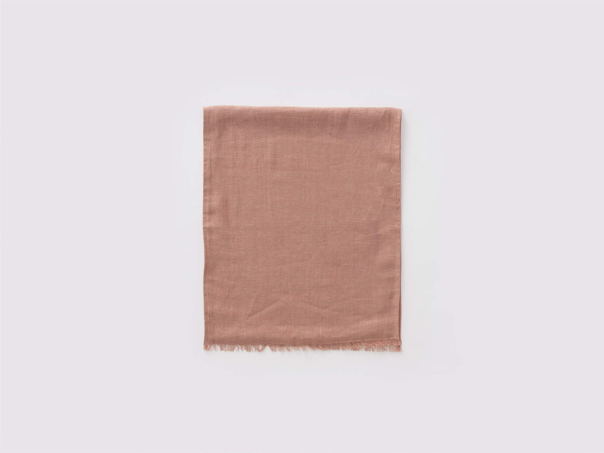 Overhead view of the Faye rustic table runner in rose