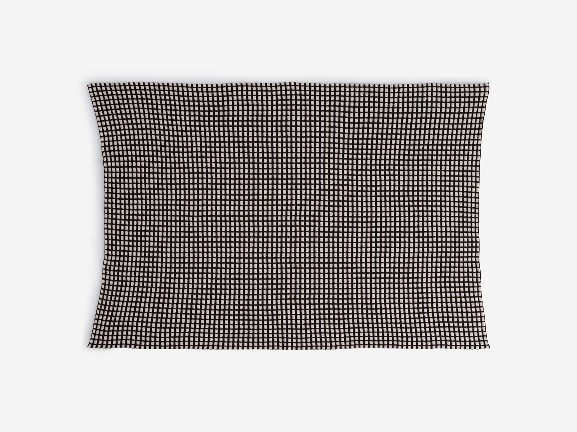 Check pattern throw blanket top view