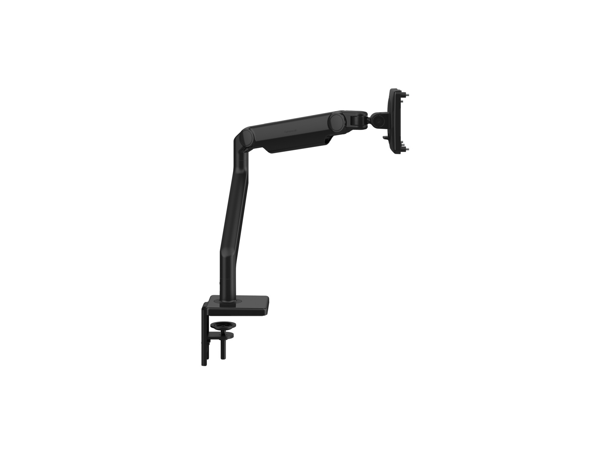 Side view of the Humanscale M2.1 Monitor Arm in black