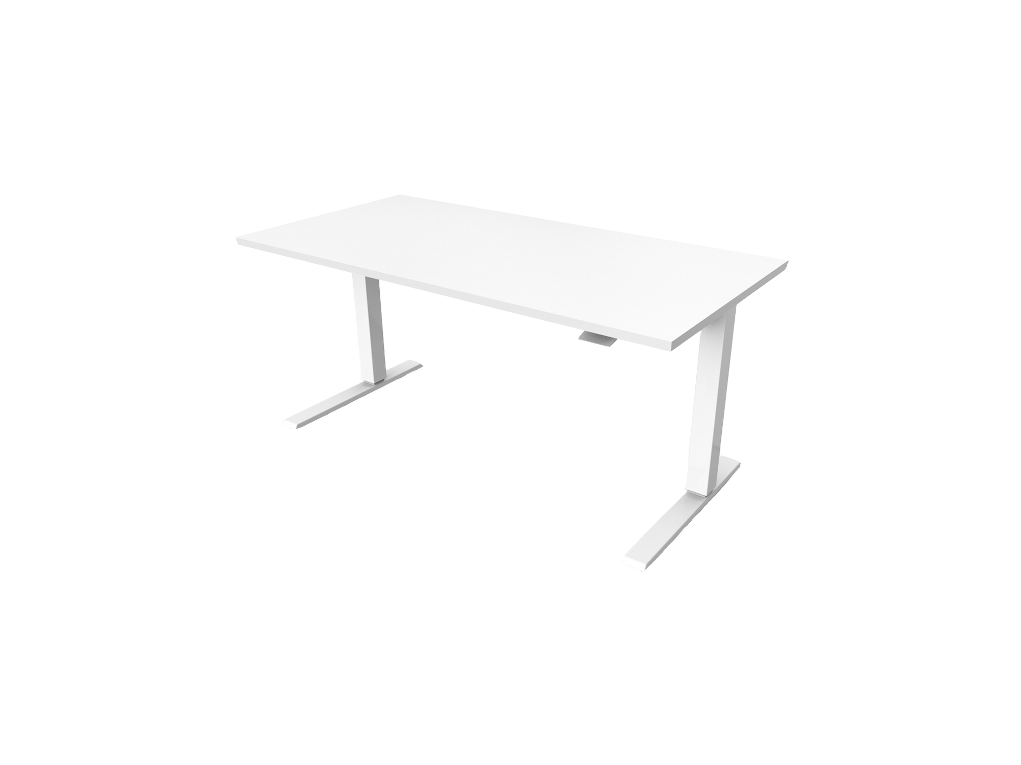 The Humanscale Float adjustable stand up desk in white