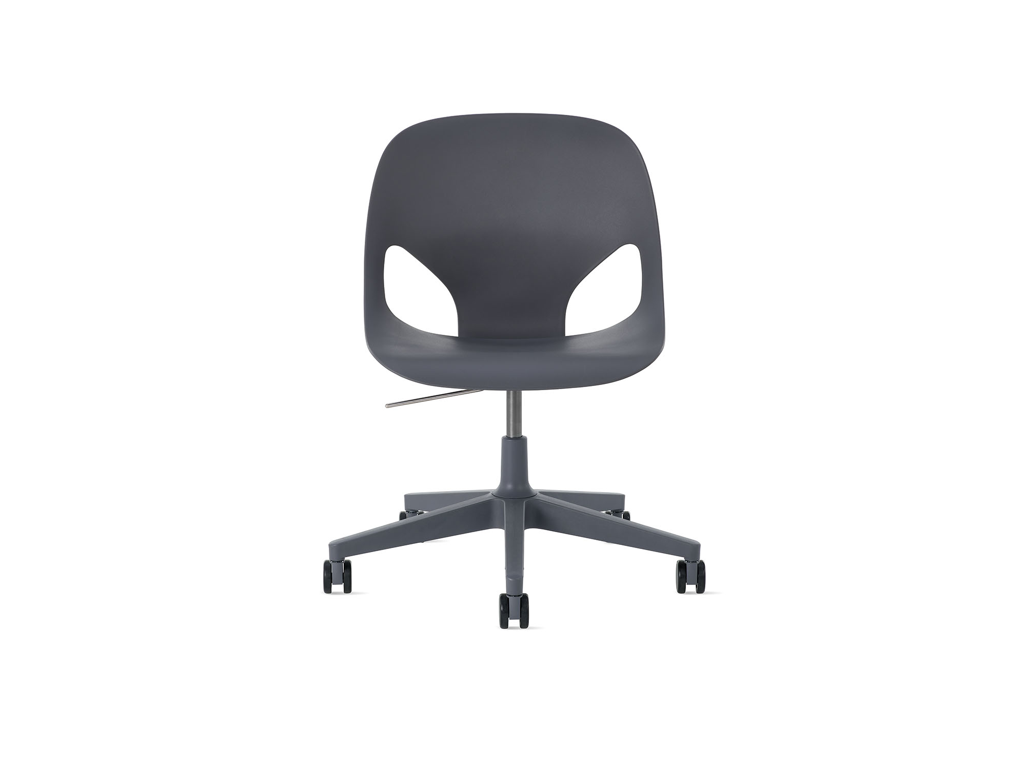Carbon Zeph Side Chair with no cushion front view