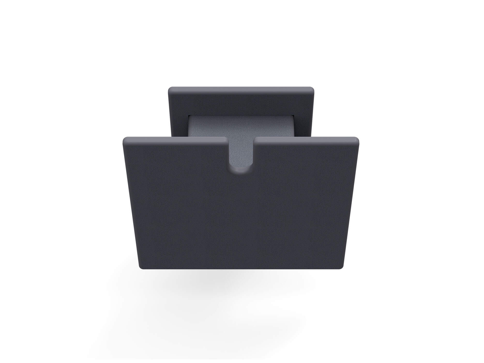 Dark grey square hose reel top angle view