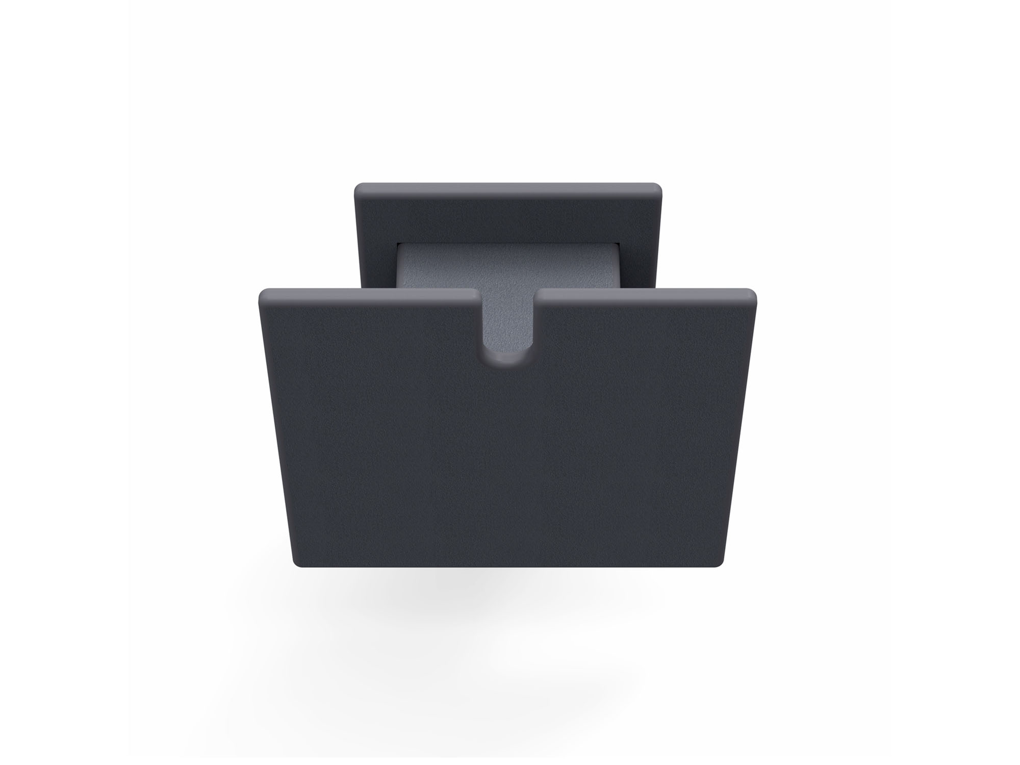 Dark grey square hose reel top angle view