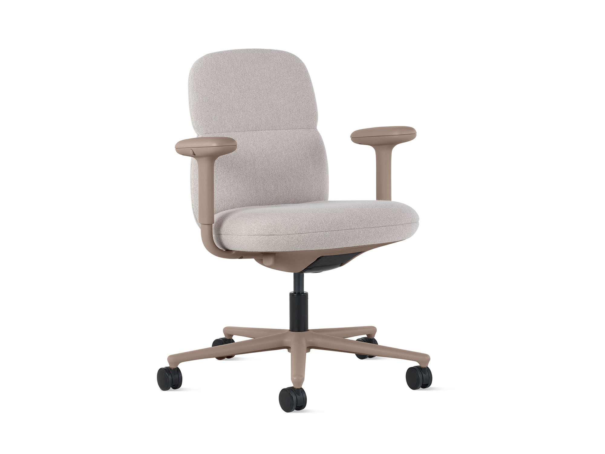 Front view of cocoa herman miller asari desk chair