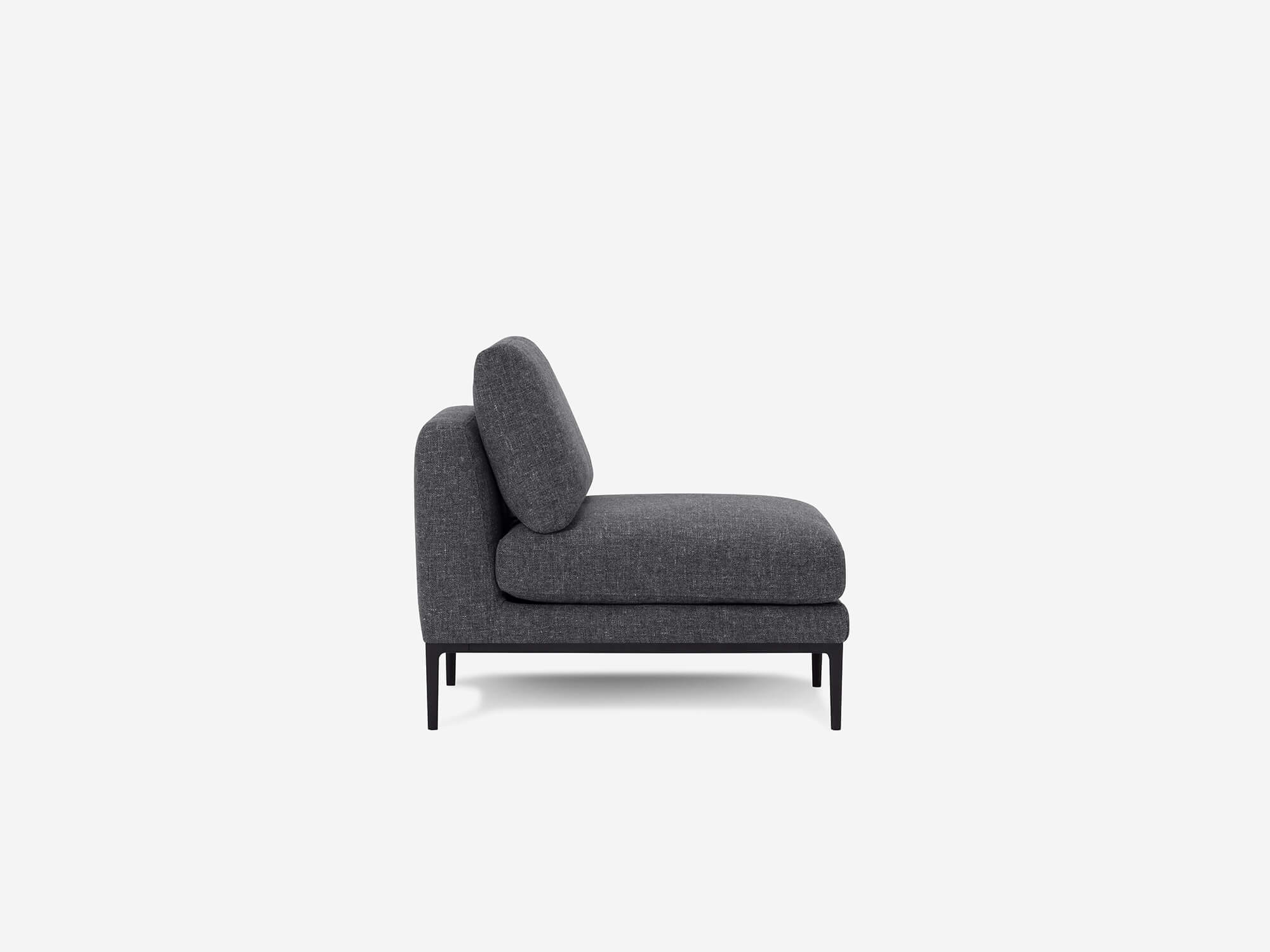 Modern Armless Chair in Fabric or Leather | EQ3