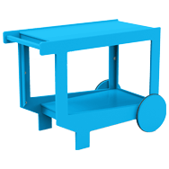 blue bar cart