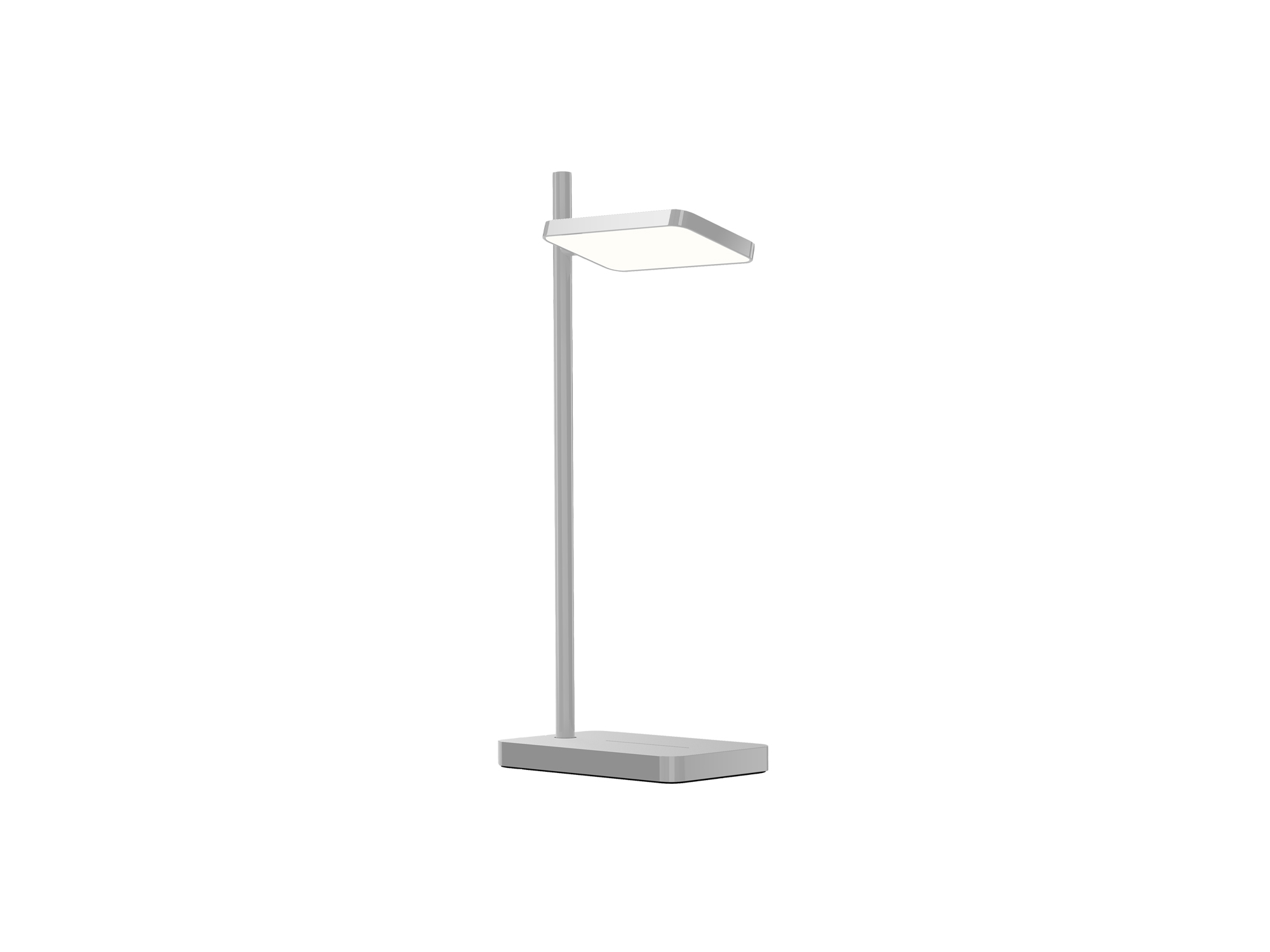 Front view of the Talia table lamp in grey