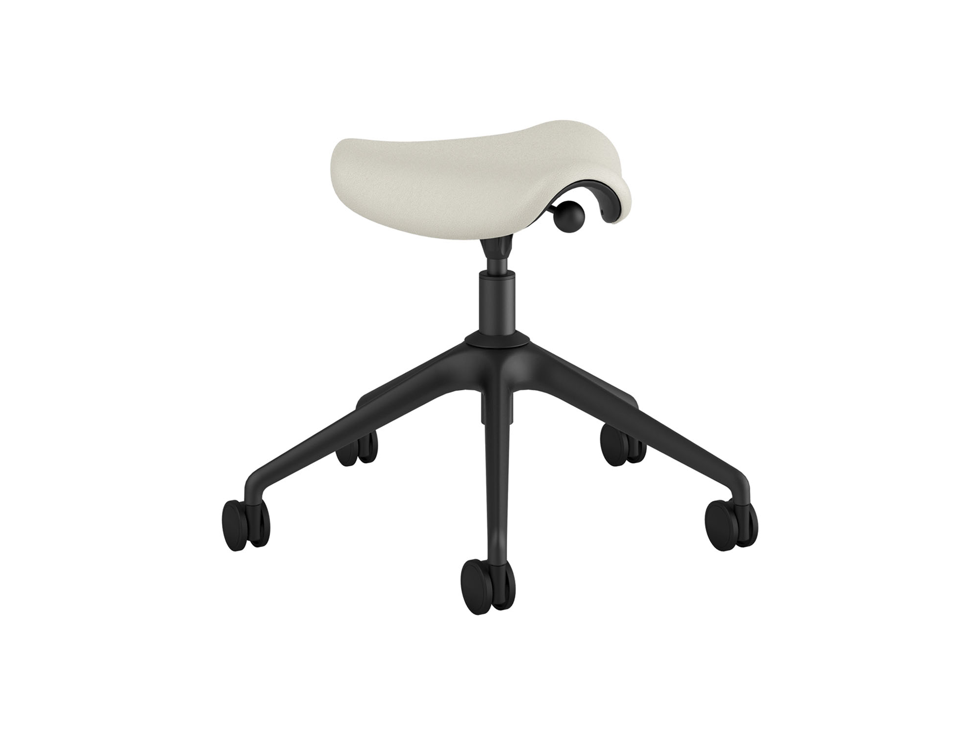 White active stool angle view