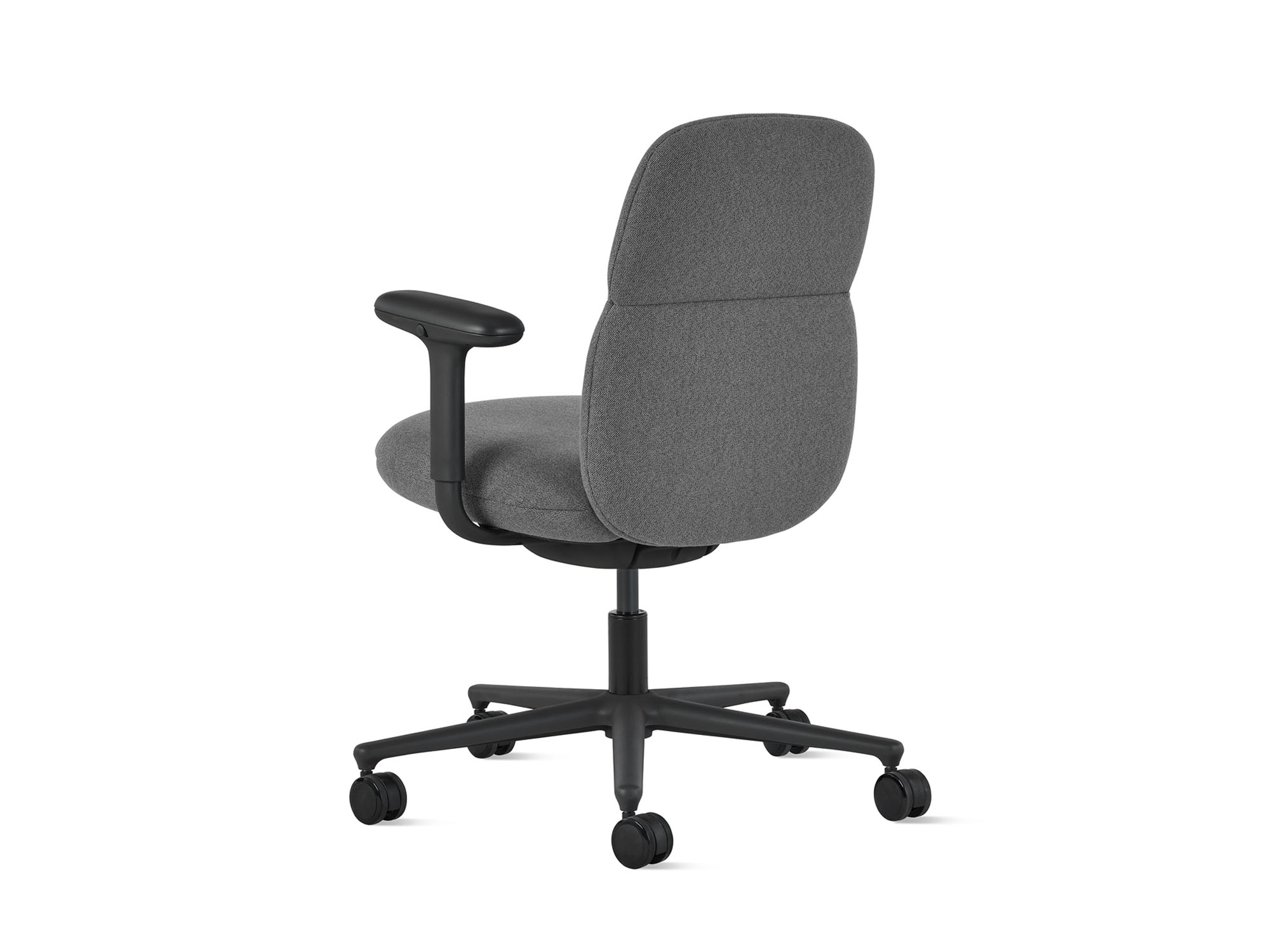 Graphite herman miller asari desk chair back view