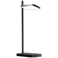 Black modern table lamp front view