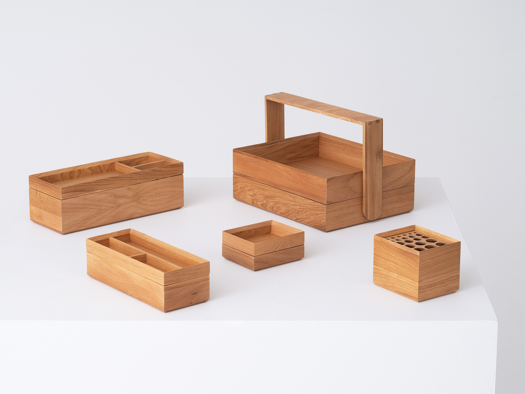 The entire Draft wooden office organizer collection