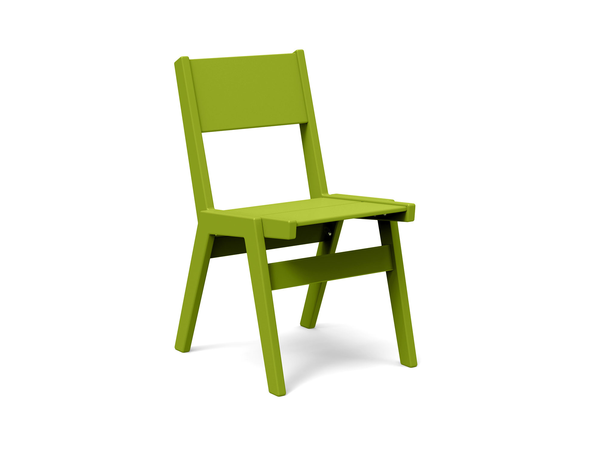 Green outdoor dining chair front view