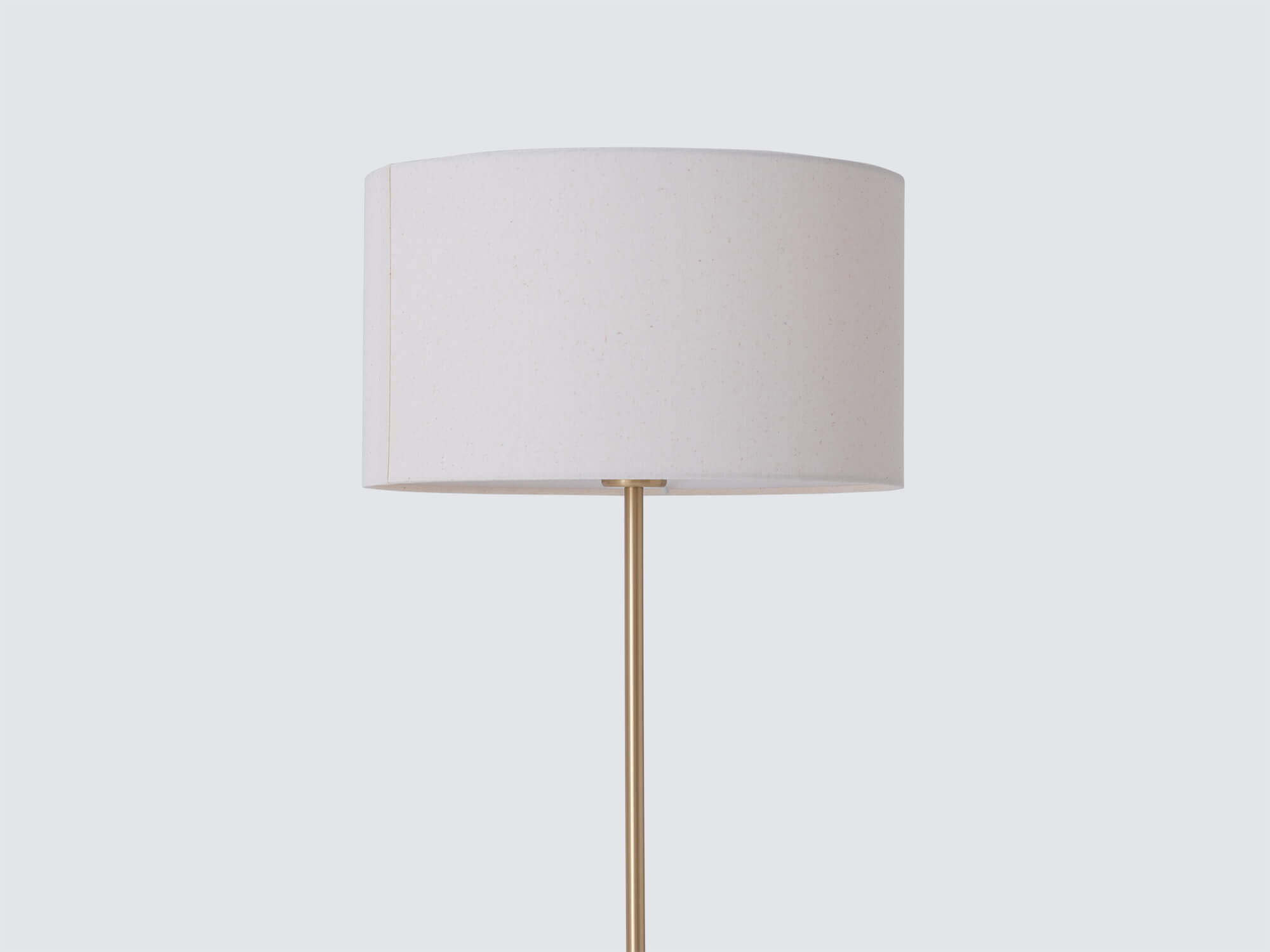 Modern floor lamp with marble base detail top view