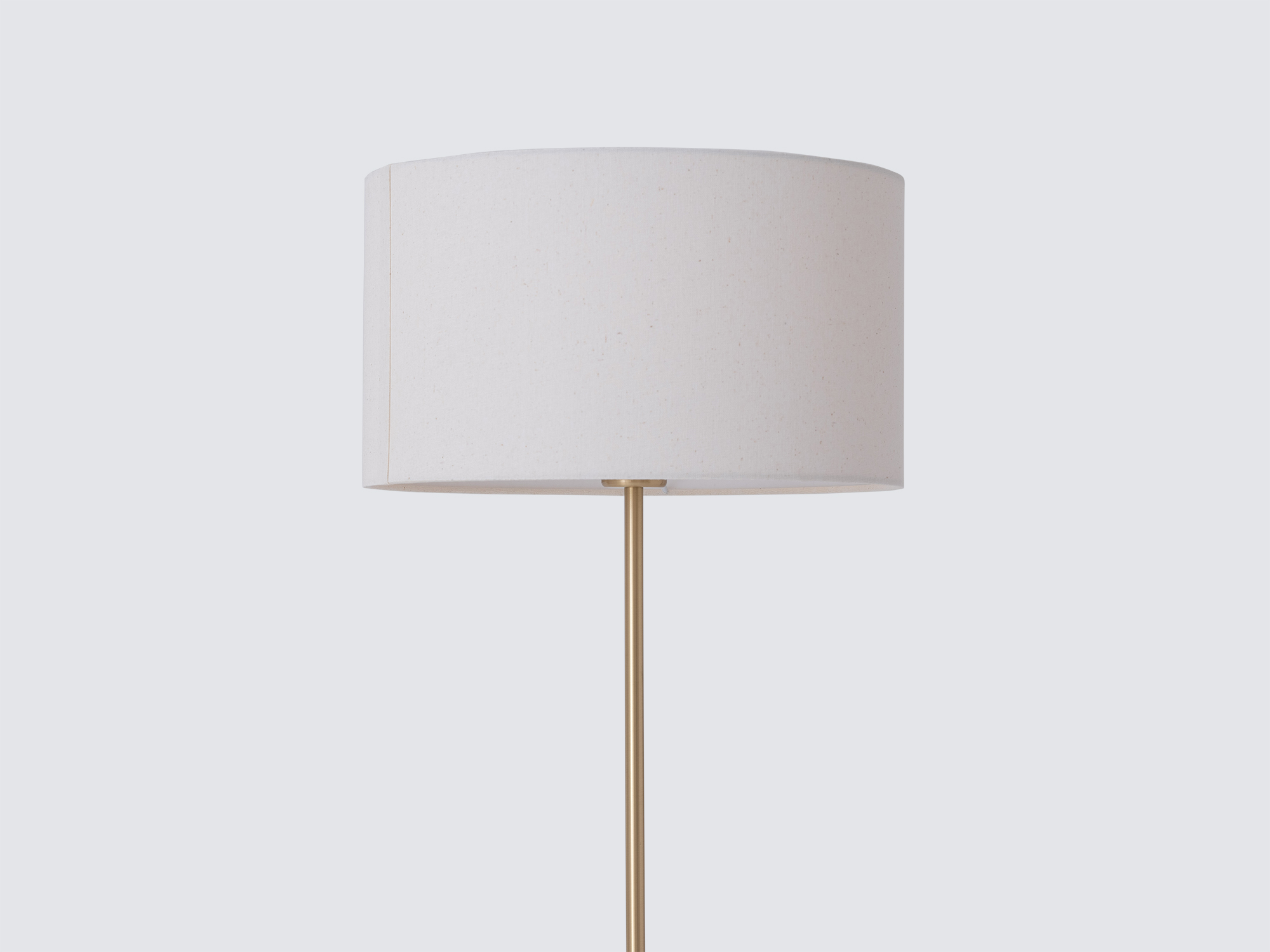Modern floor lamp with marble base detail top view
