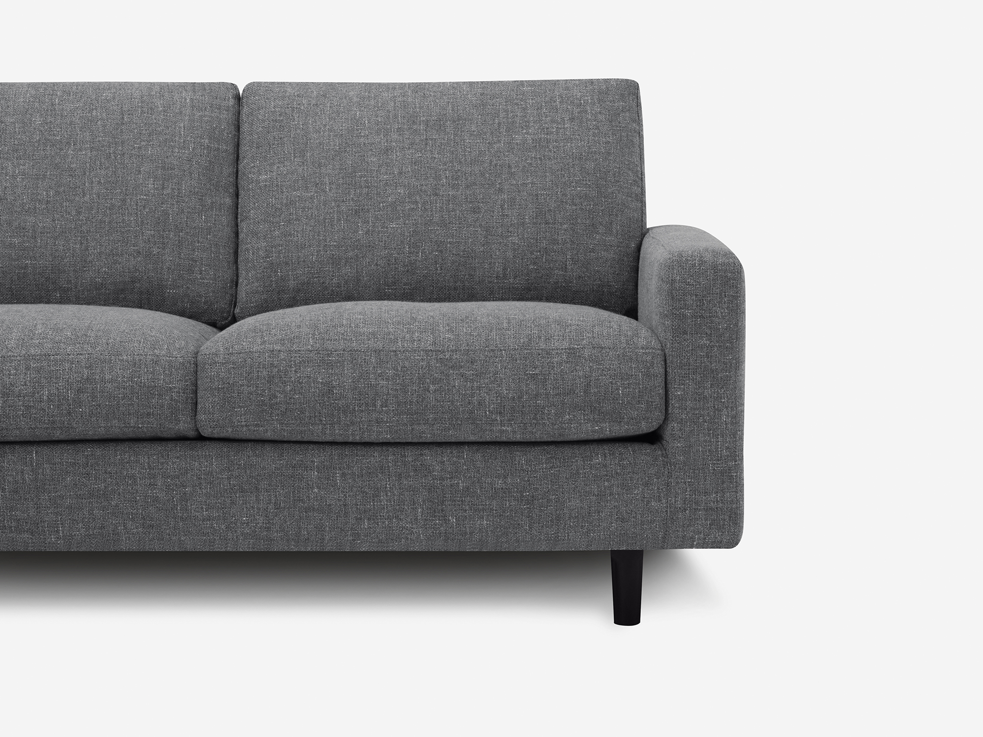 Oskar Plush 2-Piece Sectional Sofa with Backless Chaise | EQ3