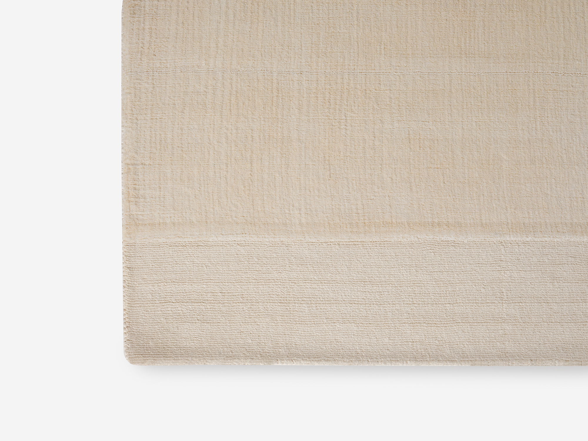 Modern beige dining room rug detail view