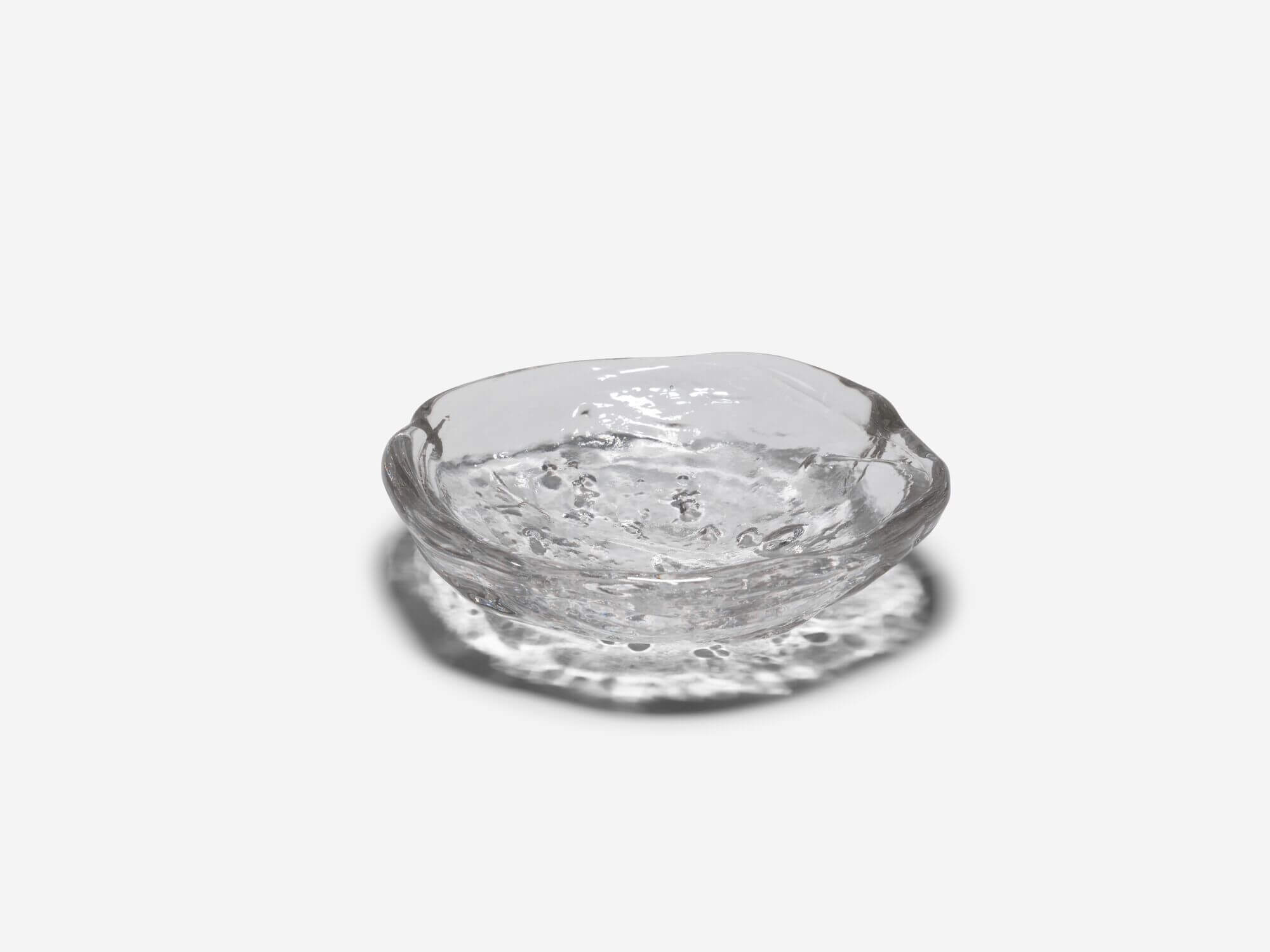 Front view of medium glass bowl