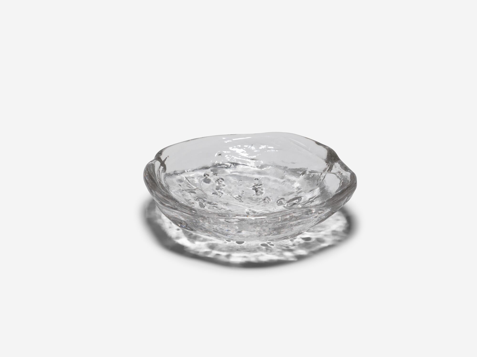 Front view of medium glass bowl
