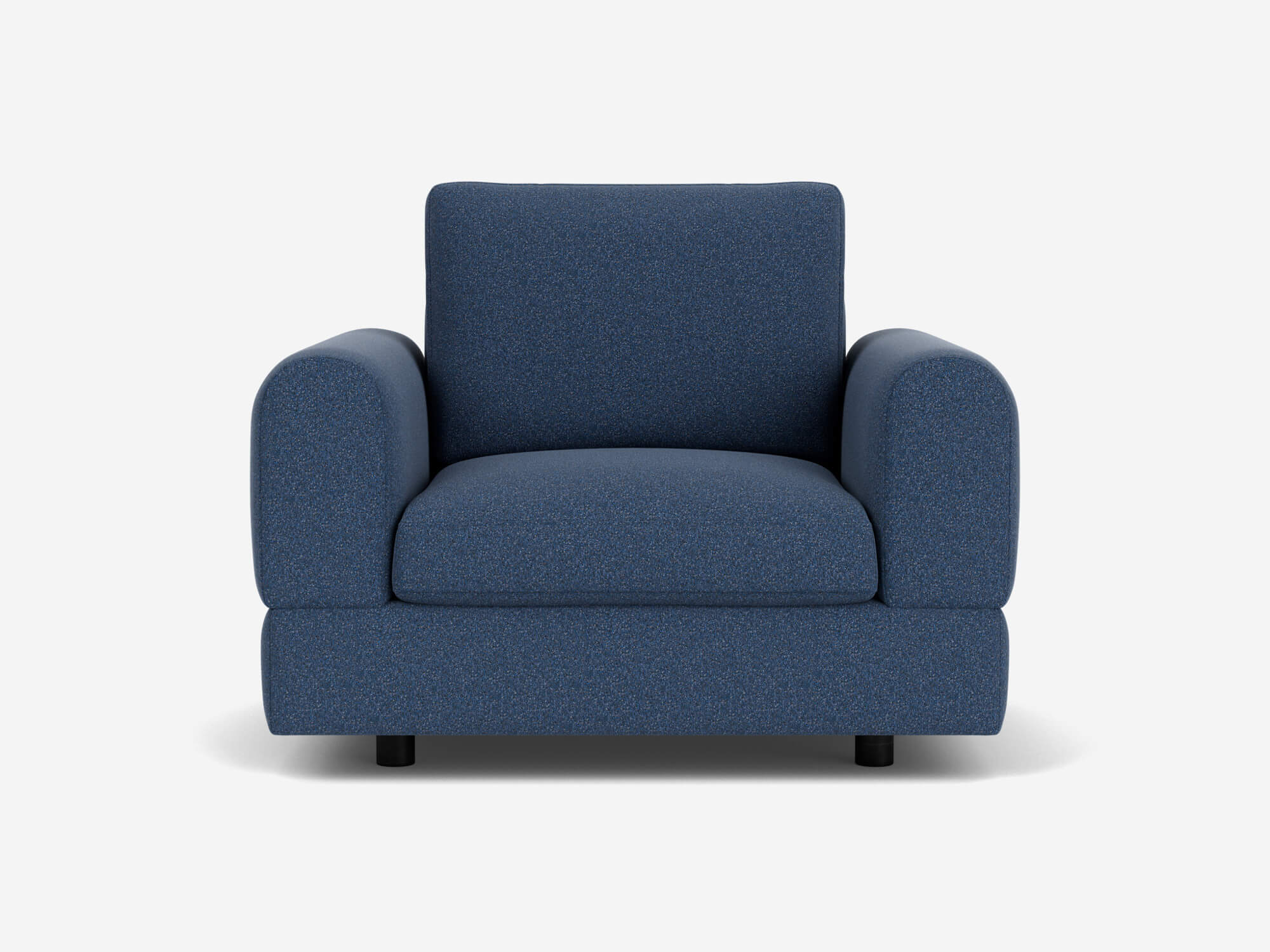 Blue armchair front view