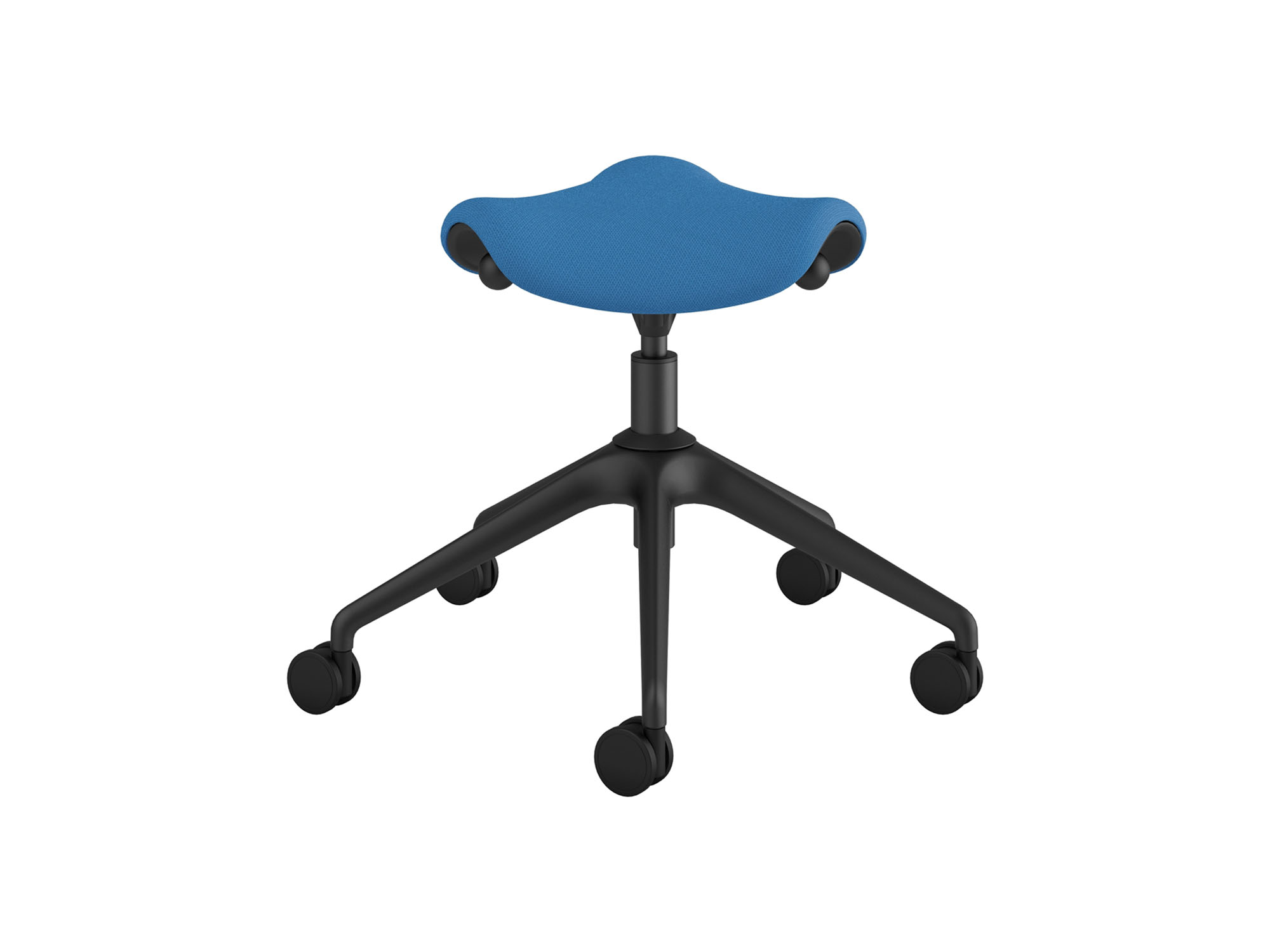 Back view of blue active stool