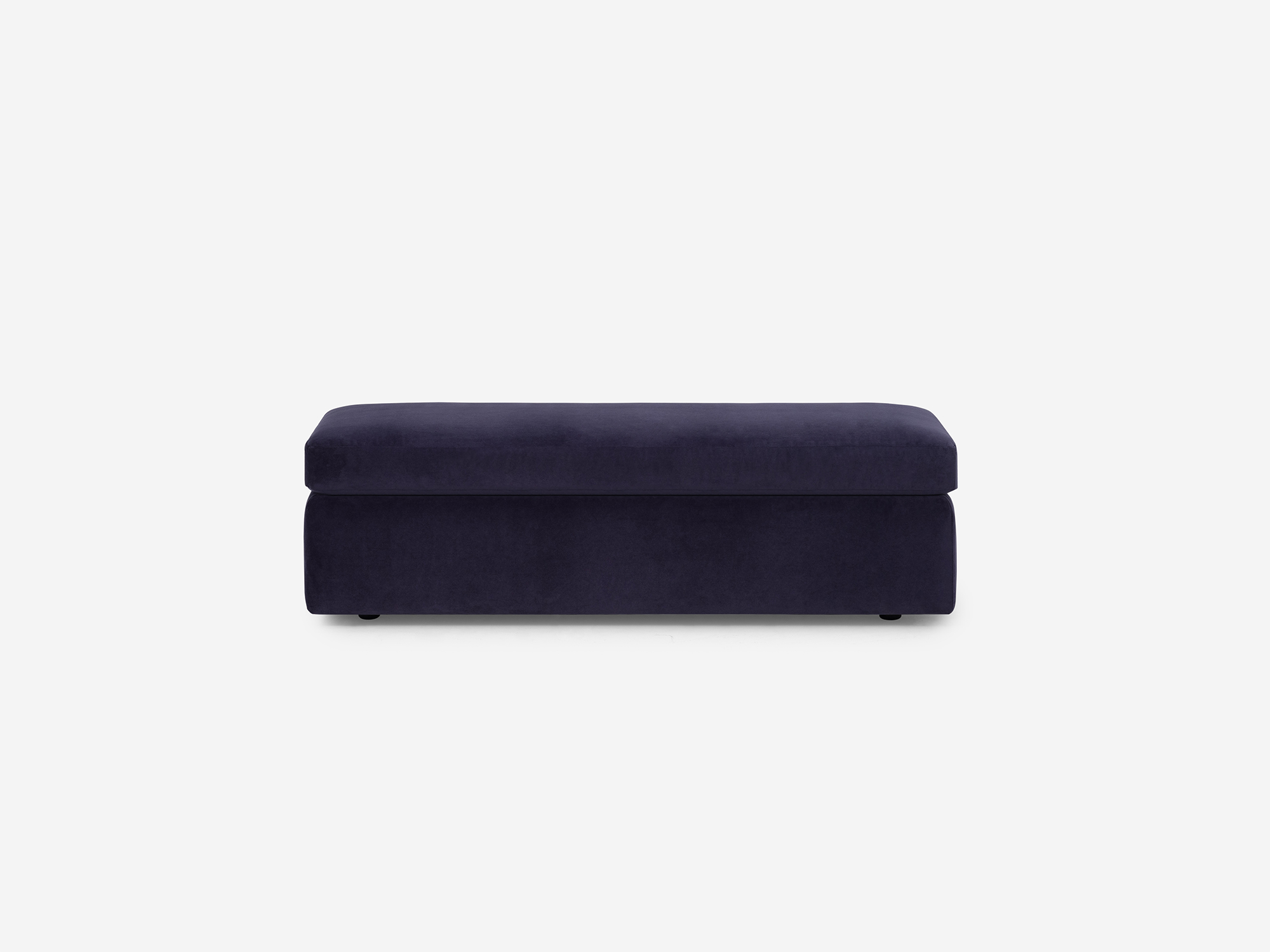 Back view of the Cello medium velvet storage bench ottoman