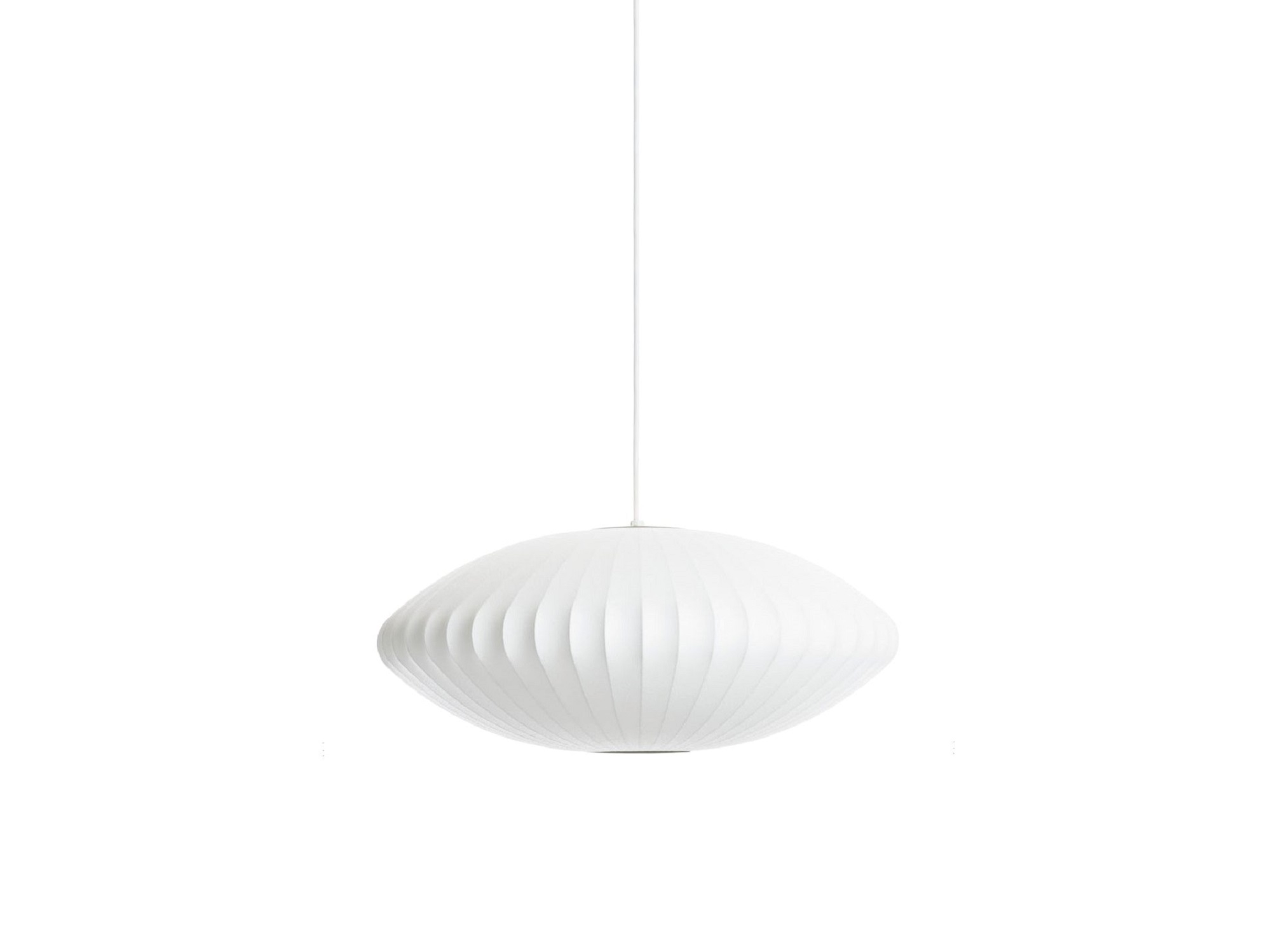 Front view of the medium Nelson Saucer Bubble Pendant Lamp