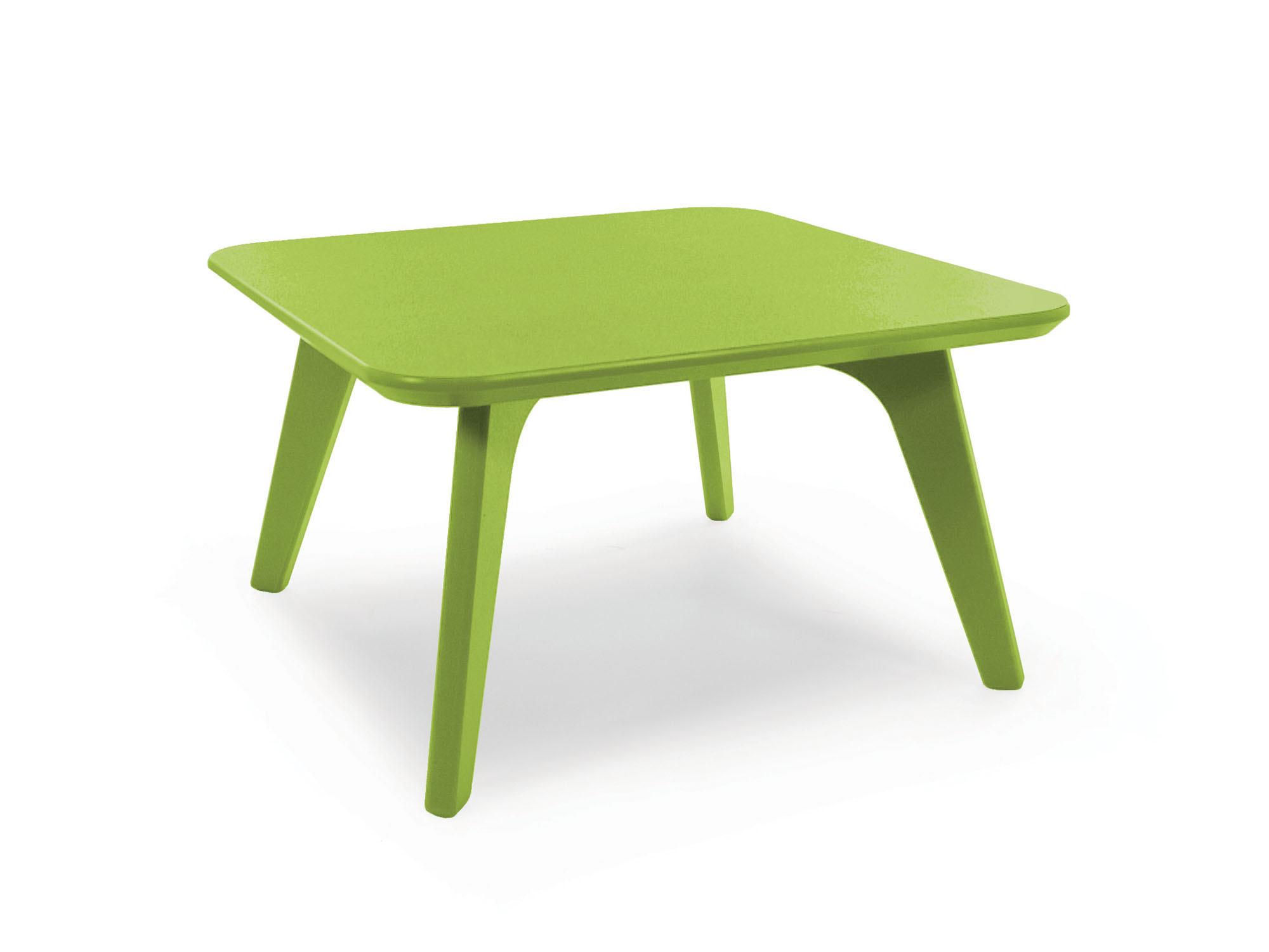 Table de bout carrée satellite de 26 po en vert feuille vue de face