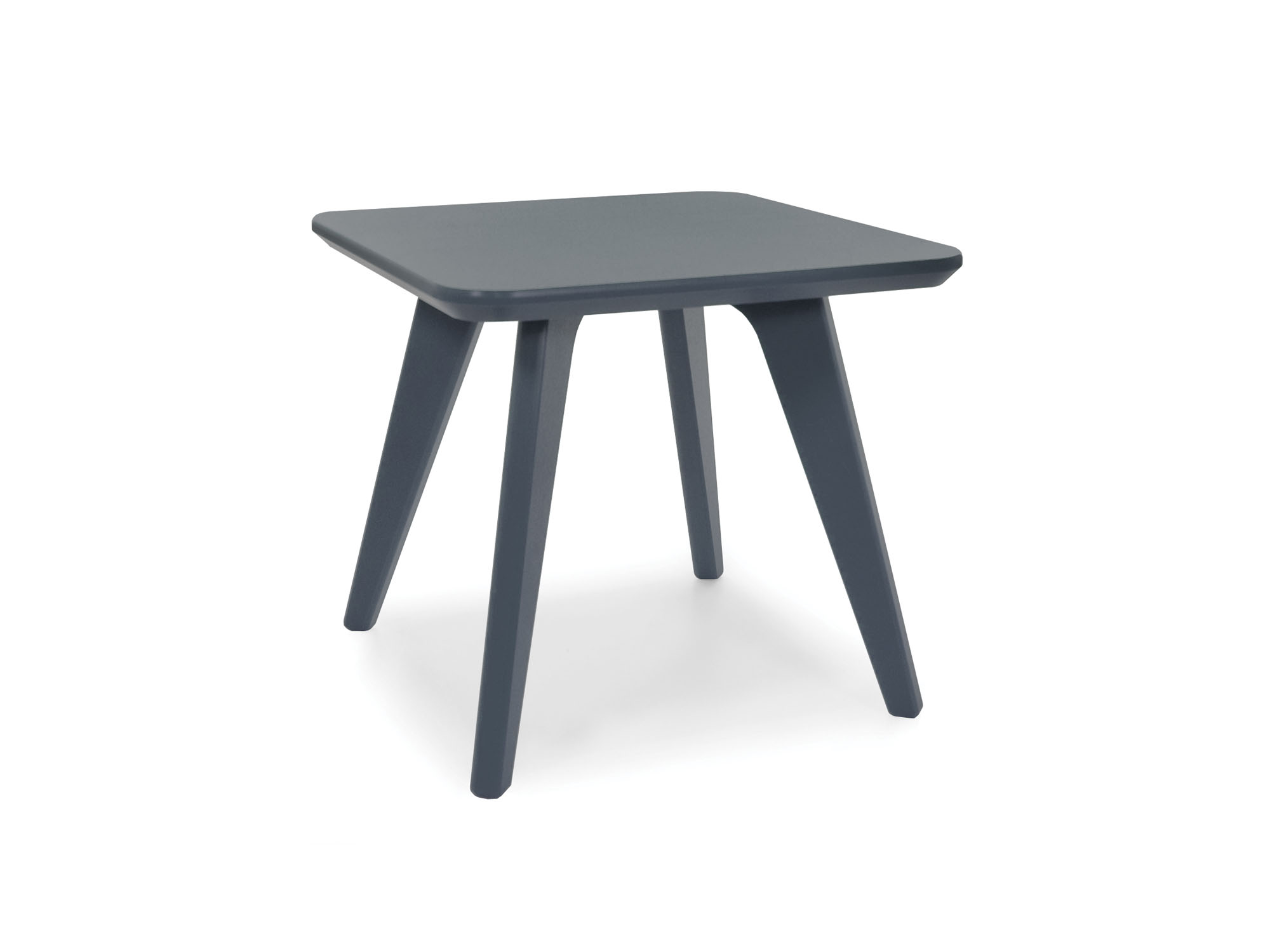 Table de bout carrée Satellite de 18 po en gris anthracite vue de face