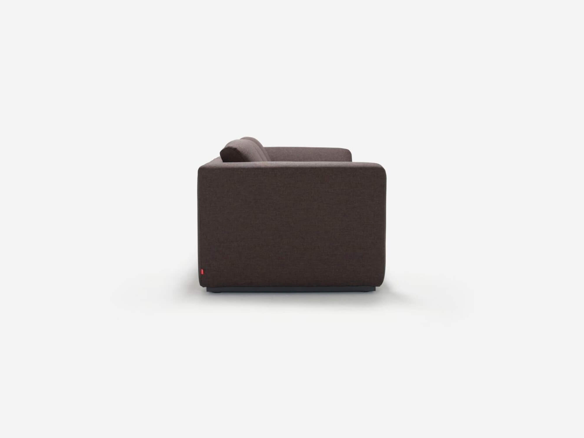 Left side view of gray fabric Morten modular sectional sofa