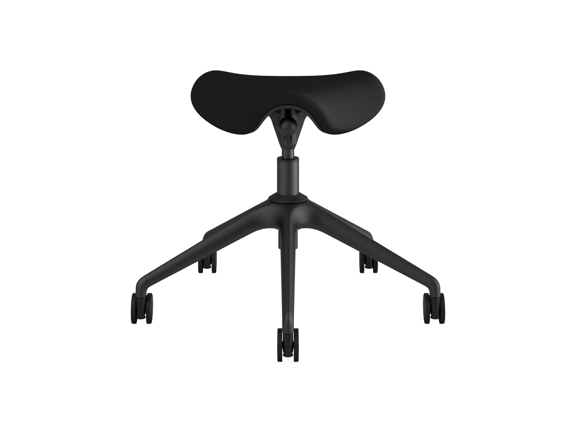 Front view of dark grey active stool