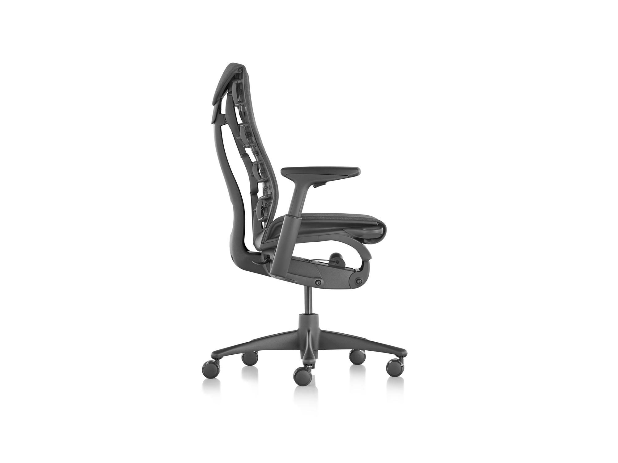 Herman Miller Embody office chair in Medley Cinder side view