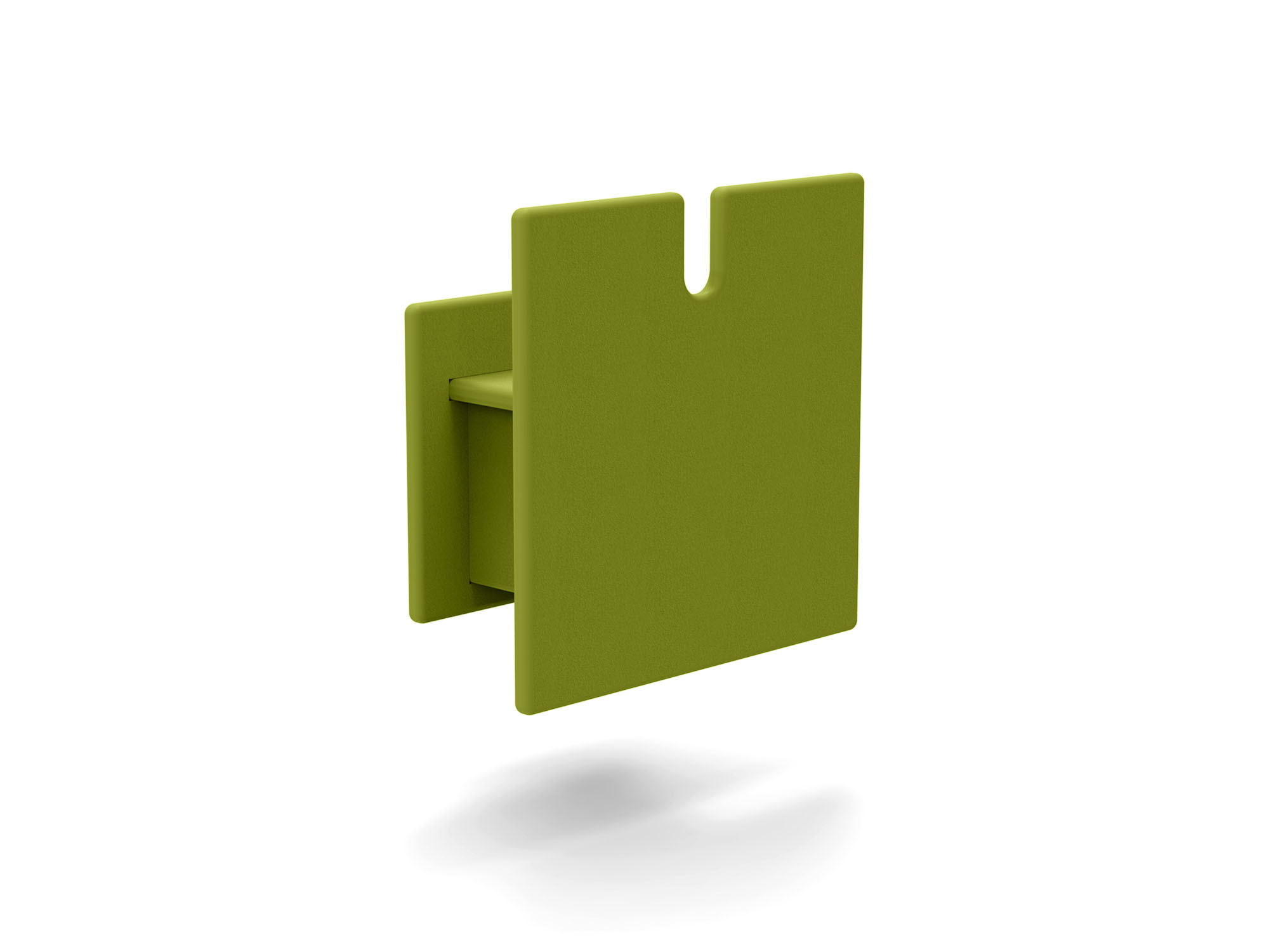 Green square hose reel front angle view